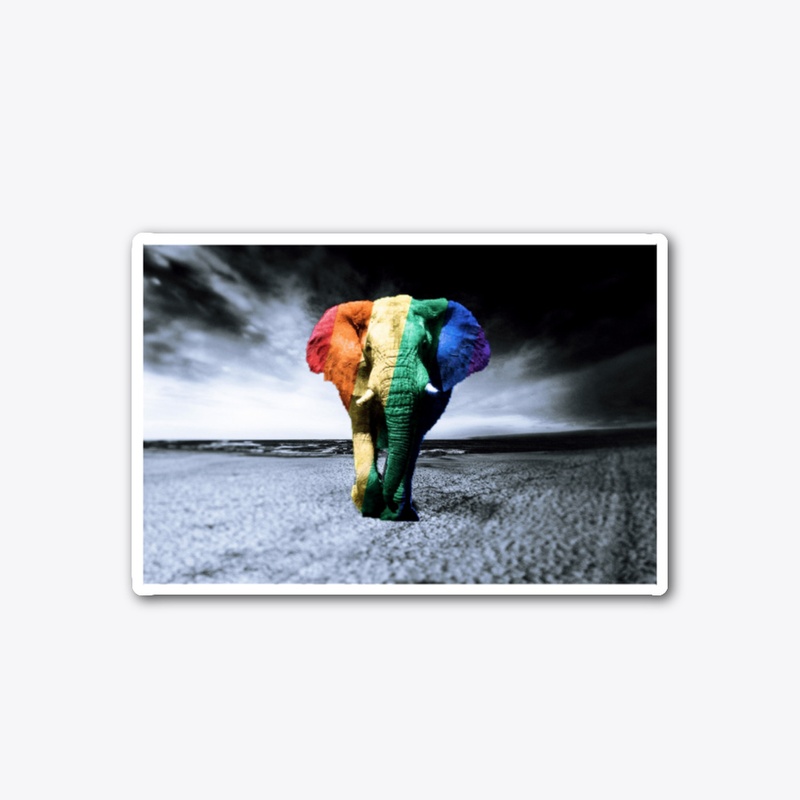 LGBTQ+ Flag Majestic Elephant