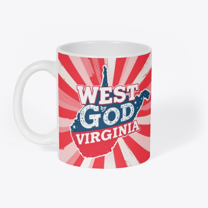 West by god Virginia stripe coffee mug