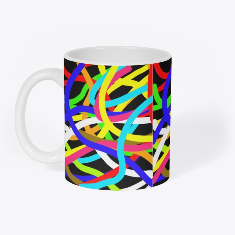Colorful lines mug