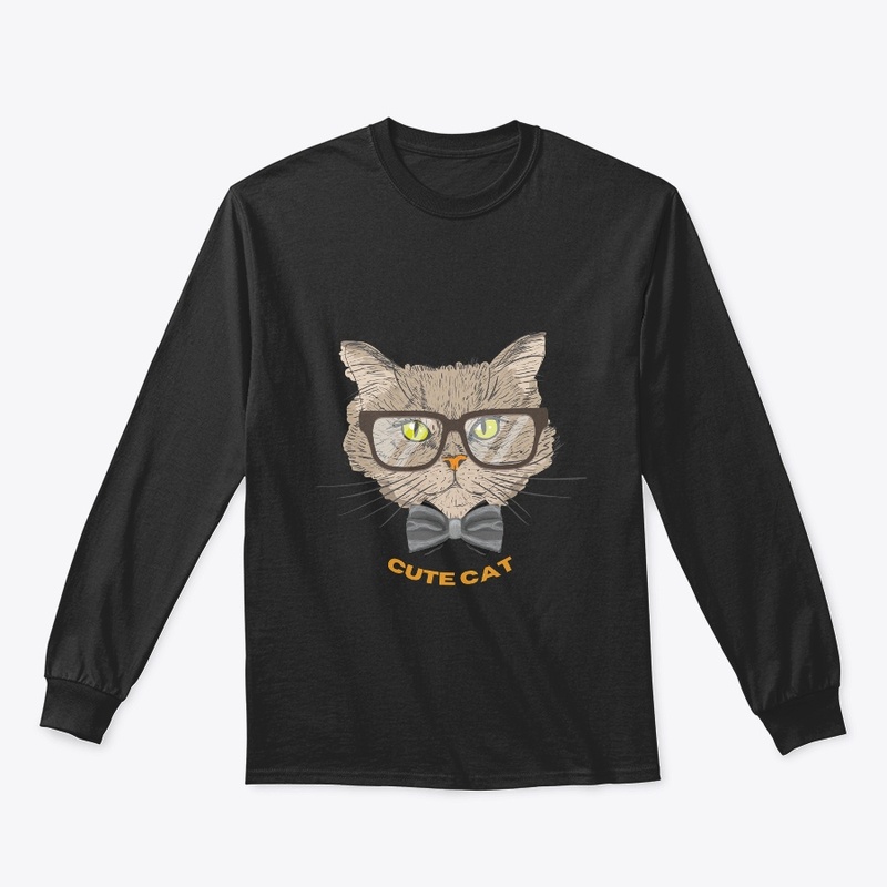Cute Cat with Glasses