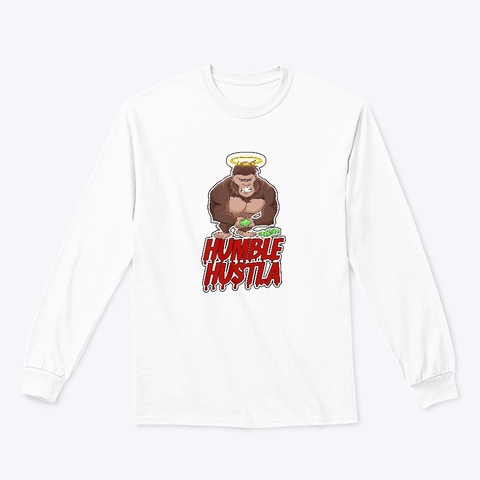 Long Sleeve  White T-Shirt Front