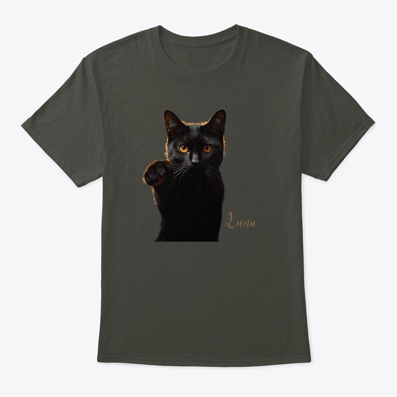 Meet Luna – Black Cat T-Shirt 