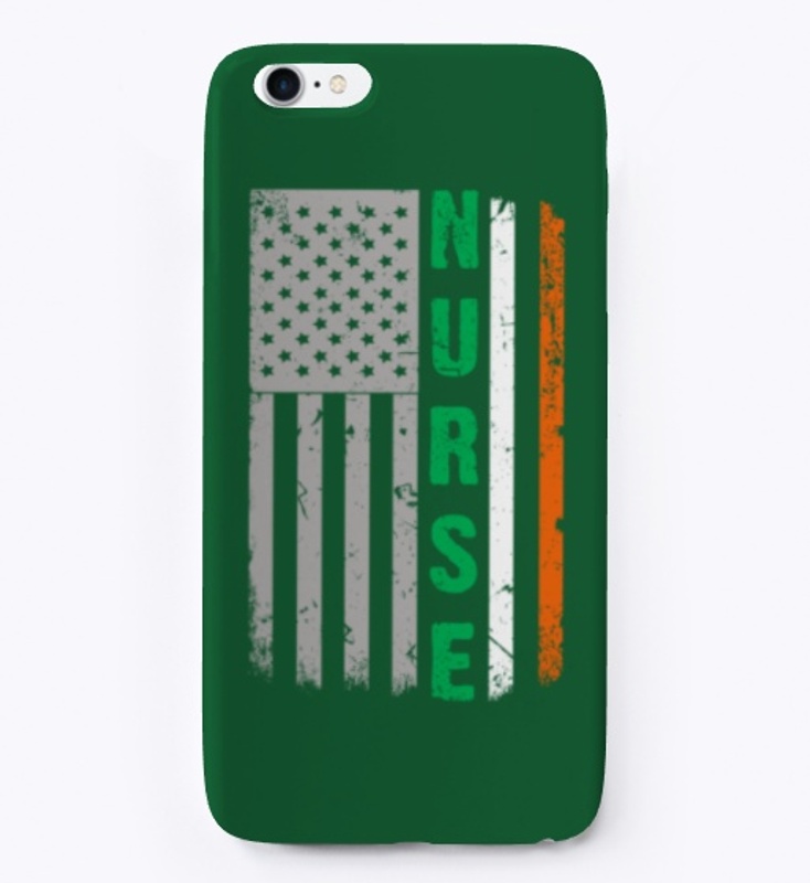 Nurse Irish American Flag Pride