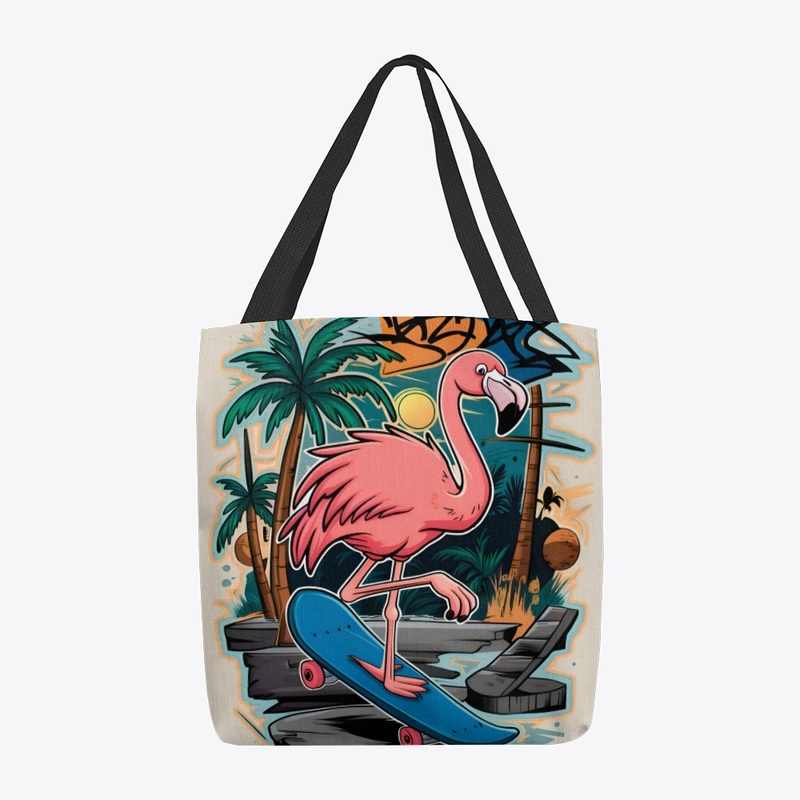 Skating Flamingo Paradise