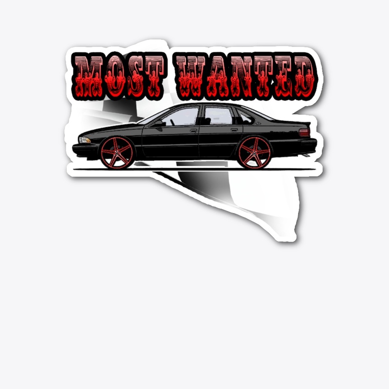 94-96 Impala Most Wanted Race Flag Red