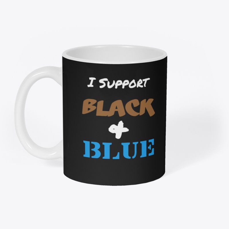 Support Black + Blue Hoodie 
