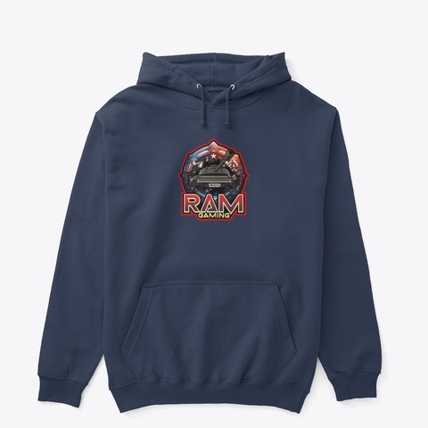Ram Hoodie Navy Camiseta Front