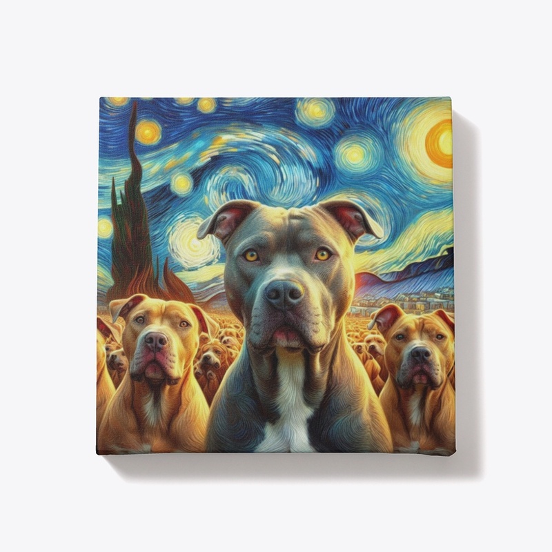 Pitbulls Starry Night