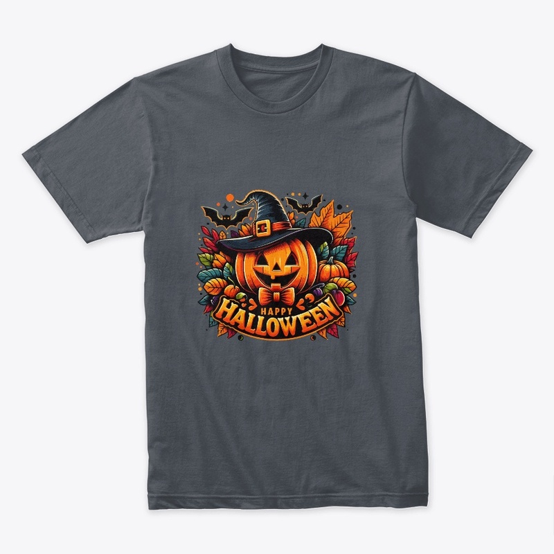 Halloween Pumpkin and Flowers T-Shirt