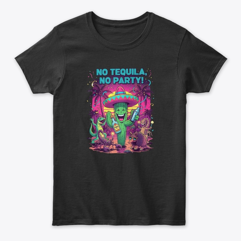 No Tequila, No Party! Cactus Party Tee