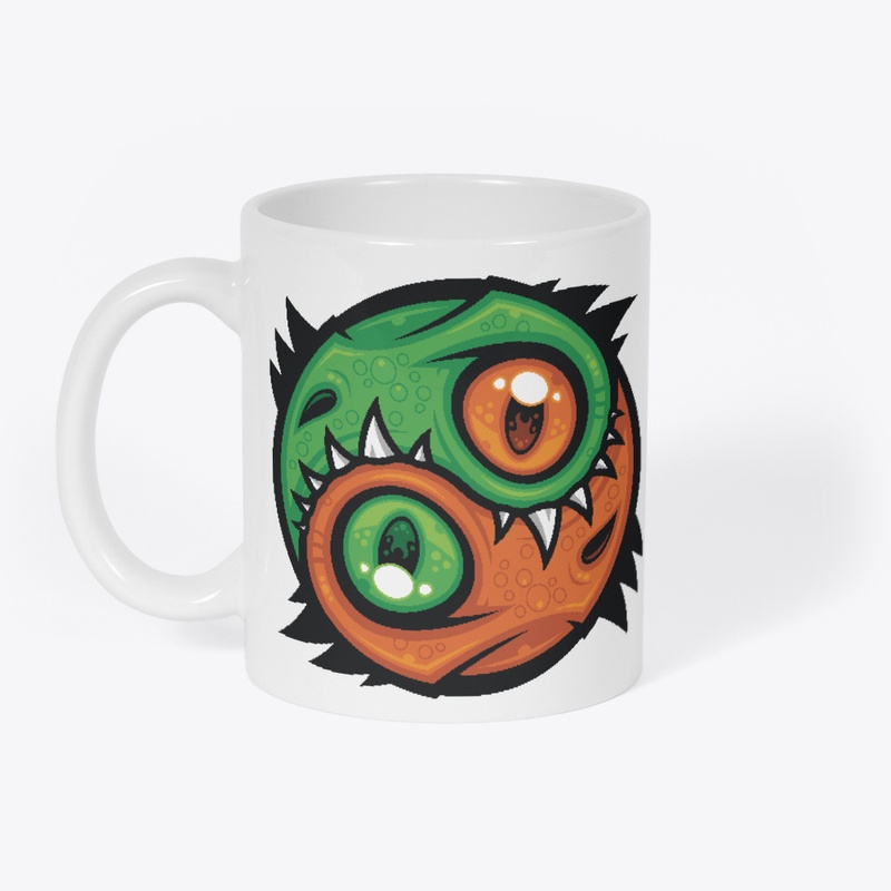 Green and Orange Yin Yang Dragons