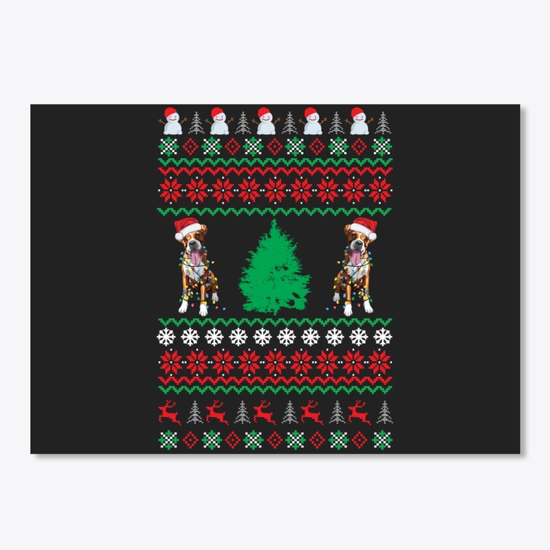 Boxer christmas gift t shirt