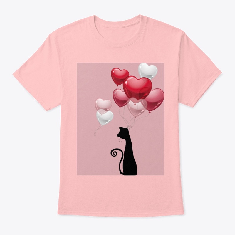 lovely cat staring at balloons