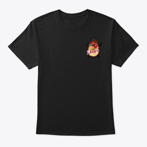 Dudes N' Foods Merch Black T-Shirt Front
