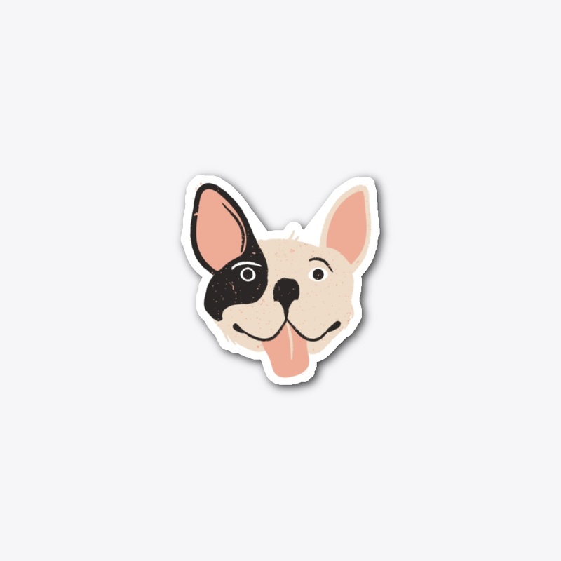 Cutie Boston Terrier Doggie Sticker