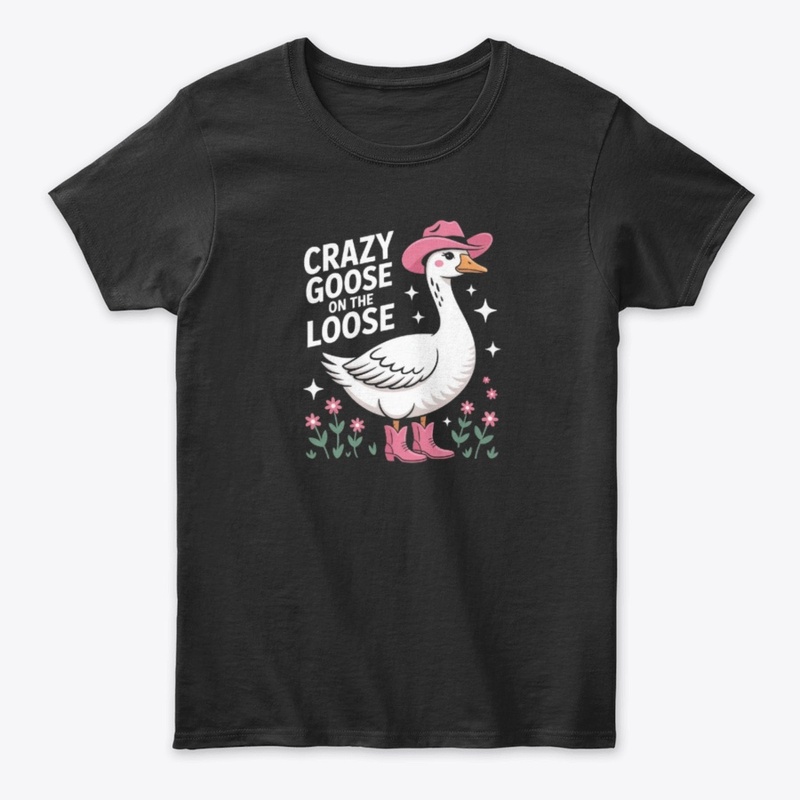 Crazy Cowboy Goose Tee