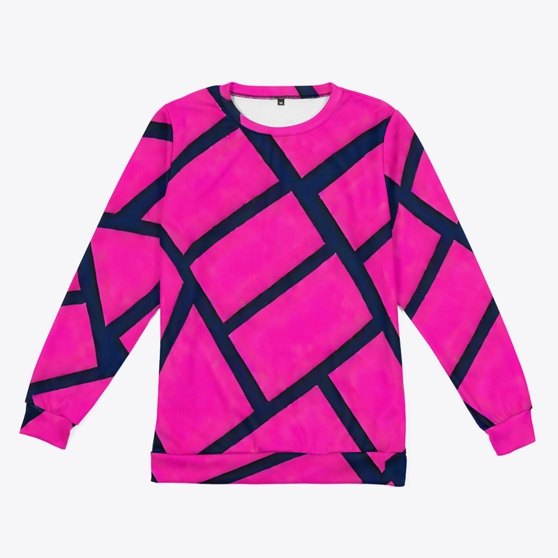 Hot Pink Geometric All-Over Print
