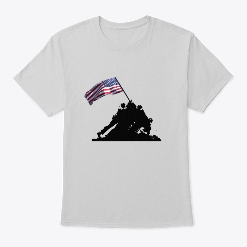 American soldiers holding the flag