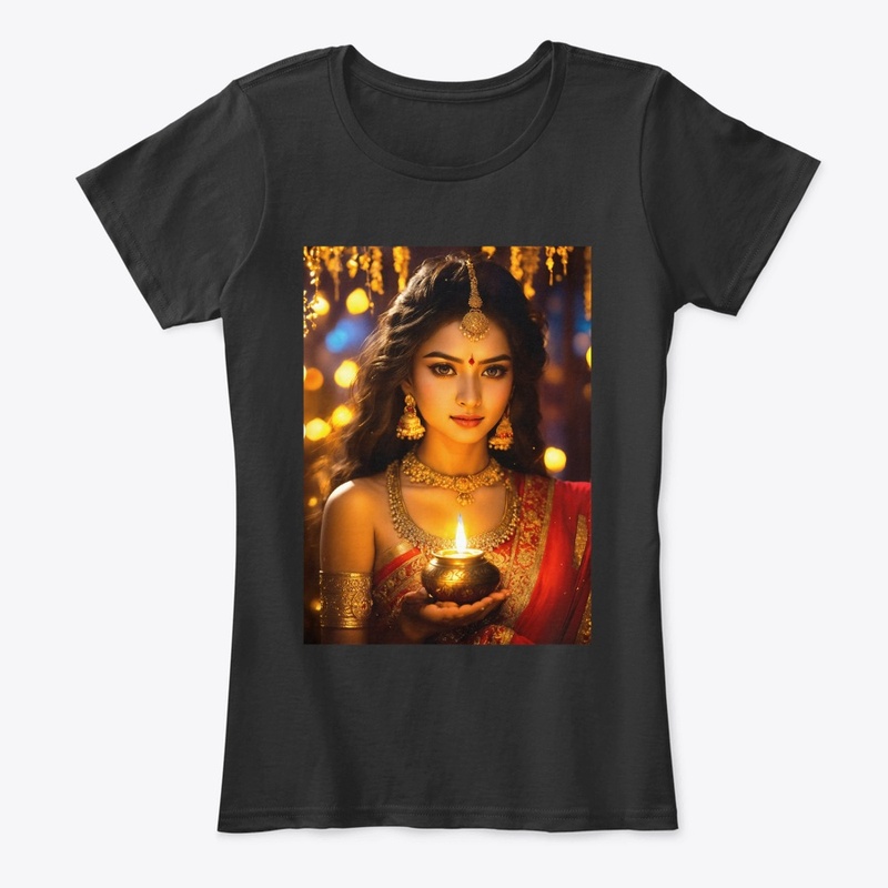 Oil Lamps Diya Taken Girl T-shirt