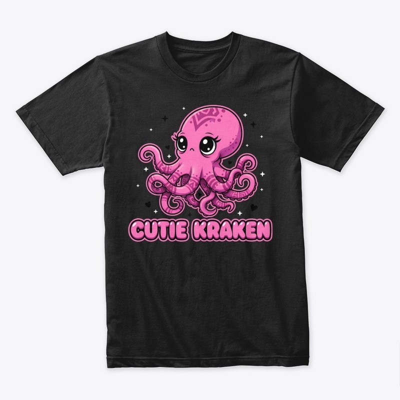 Kawaii Cutie Kraken Pastel Goth Art