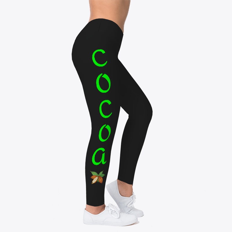 Lime Green Cocoa Print Leggings