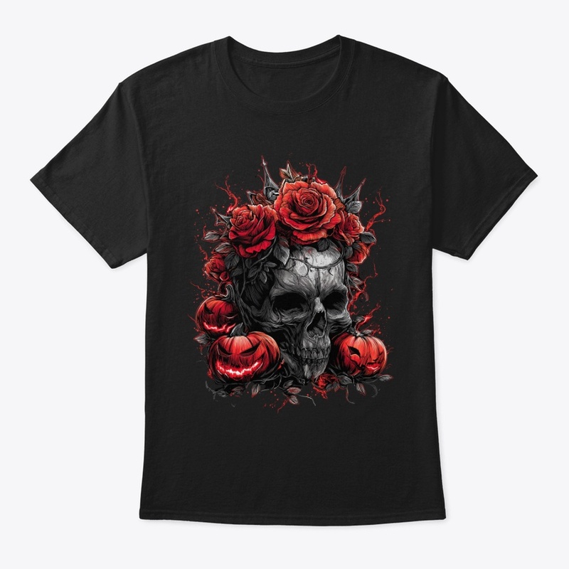 Gothic Rose Crown Skull