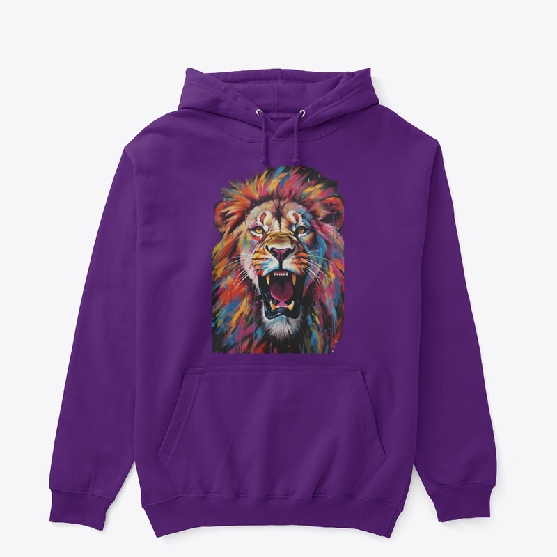 angry lion
