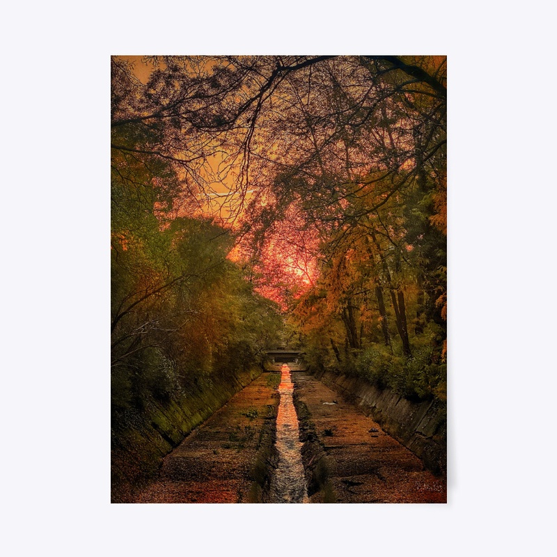 Sofia, Bulgaria - sunset on the canal