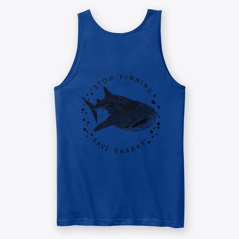 Stop Finning- Whale Shark (Black Circle)