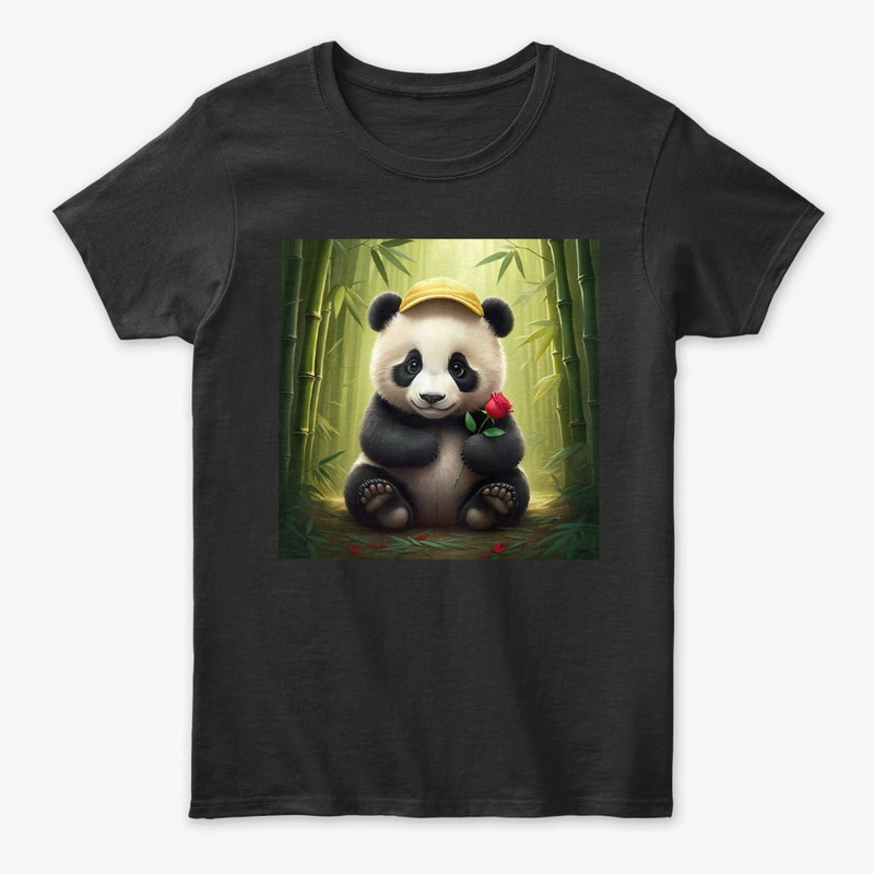 Women's Classic Tee With panda design