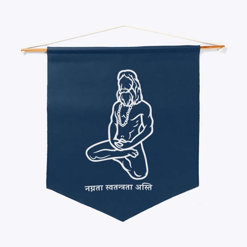 Nudity is Freedom Yogi Sanskrit White