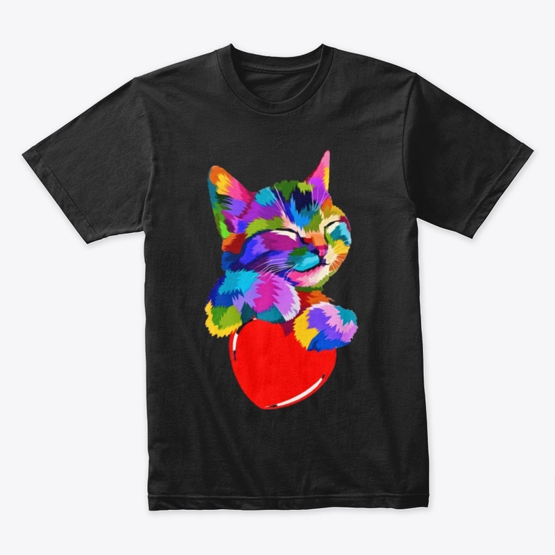 Cute Cat Gift for kitten lovers Colorful