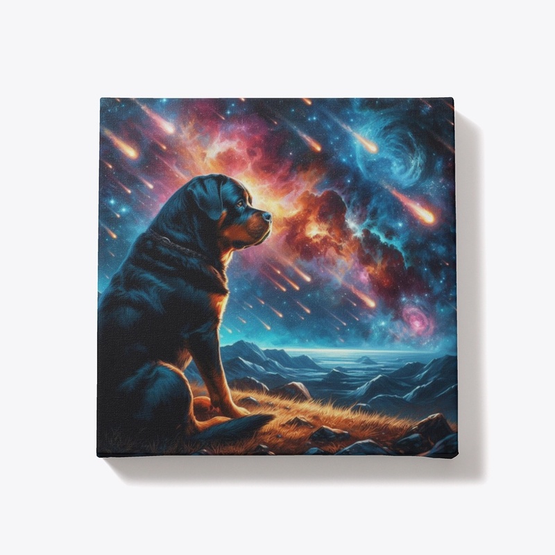 Rottweiler Watching The Sky