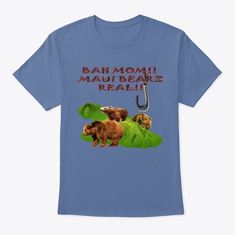 Maui Bears Denim Blue T-Shirt Front