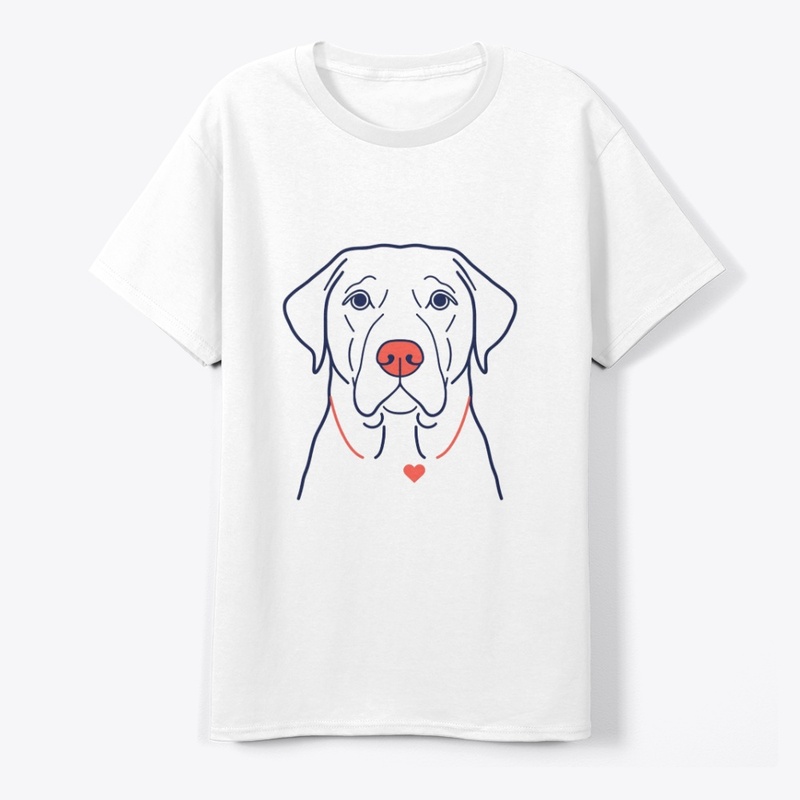 Minimalist Labrador Dog Lover–Heart