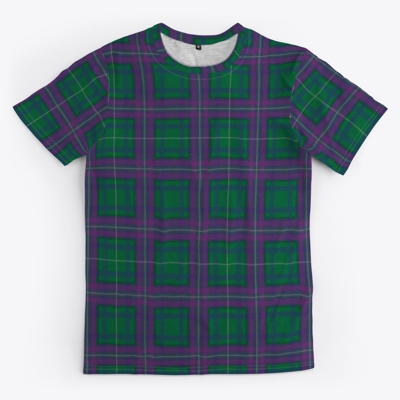 Scottish Tartan Blue Purple Green Plaid