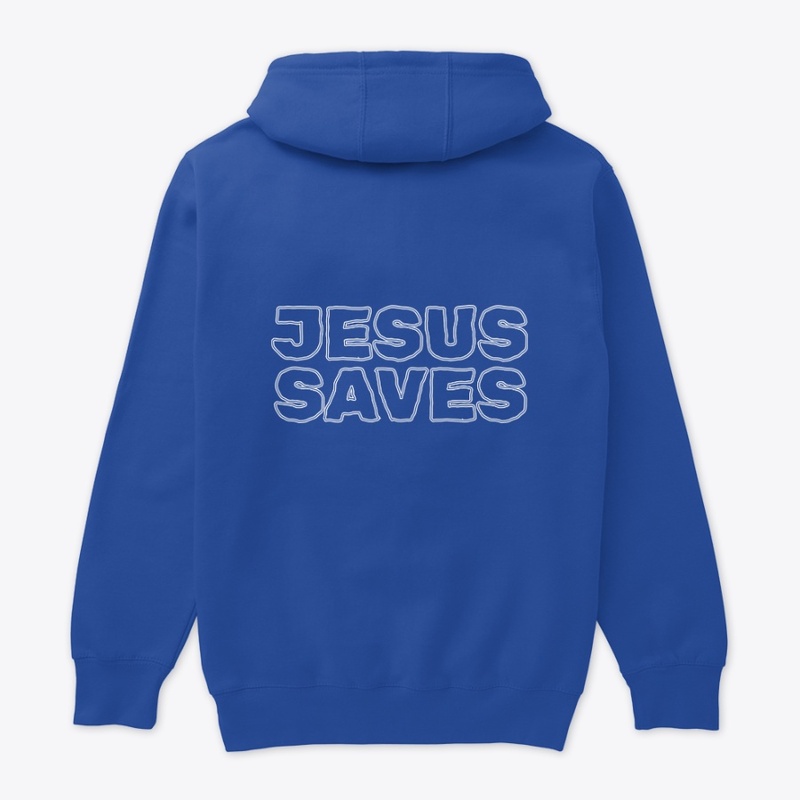 JESUS SAVES BLUE HOODY