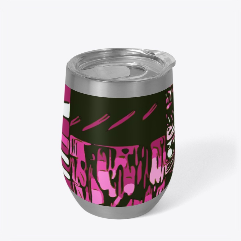 Pink Black Geometric Pattern 