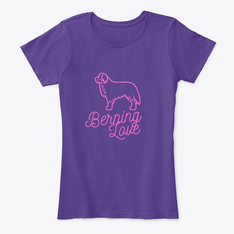 Bernese Mountain Dog Berning Love Pink