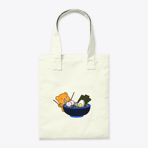 Ramen Bear Natural T-Shirt Back