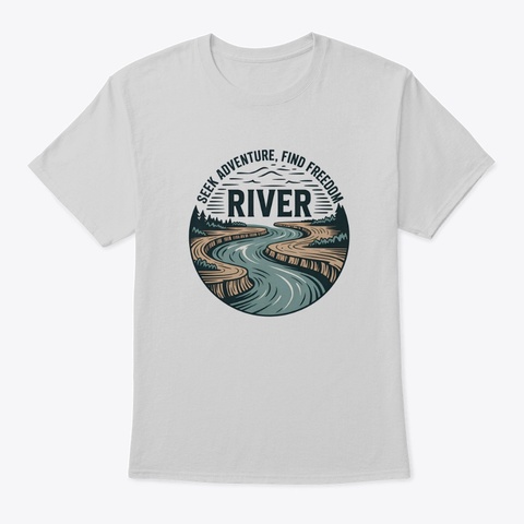 Seek Adventure Light Steel T-Shirt Front