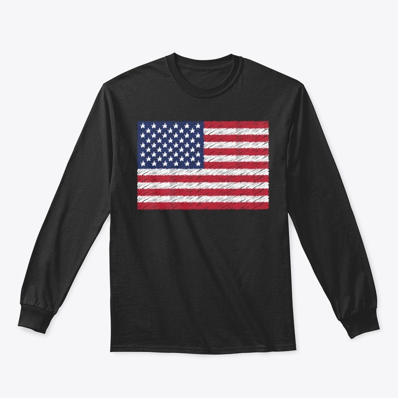 USA Flag 4th July Red White Blue Stars S