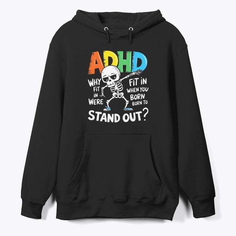 "ADHD Skeleton Dabbing Print"