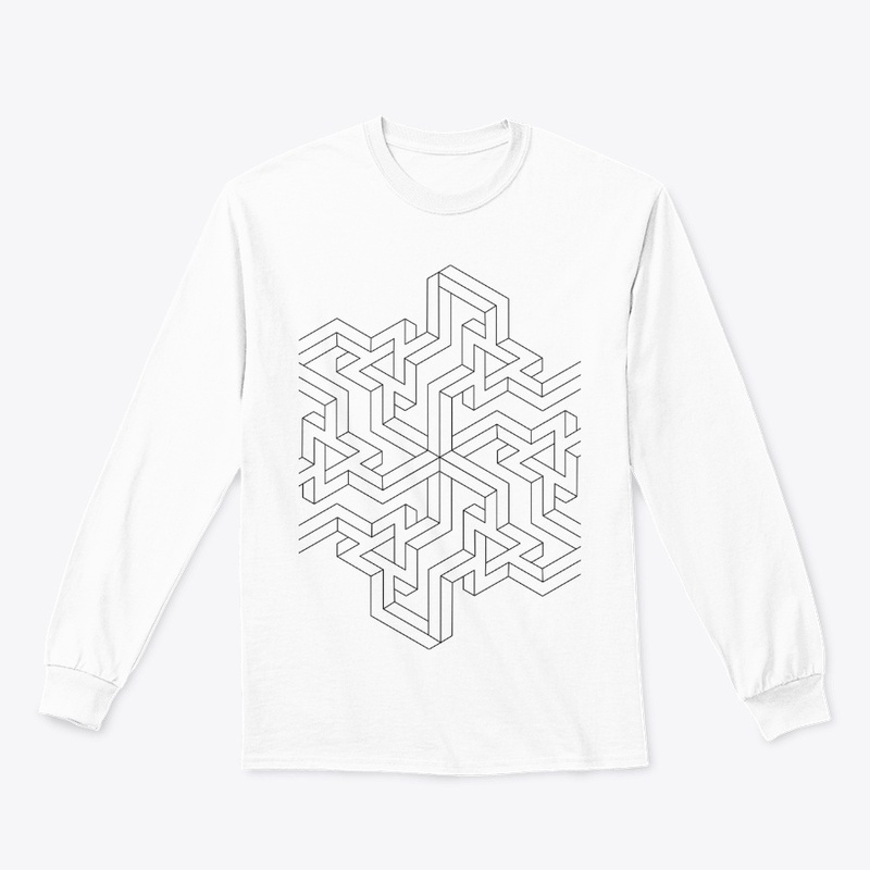 "Geometric Illusion Maze Design"