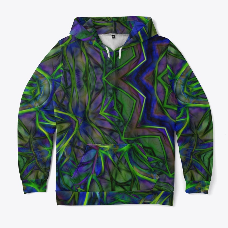 Blue Green Ribbon Kaleidoscope