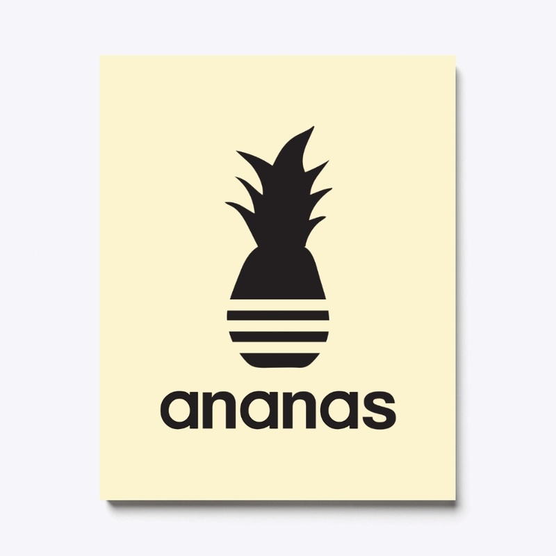 Ananas parody logo in black