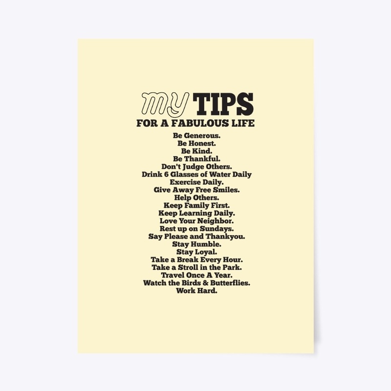 My Tips For A Fabulous Life