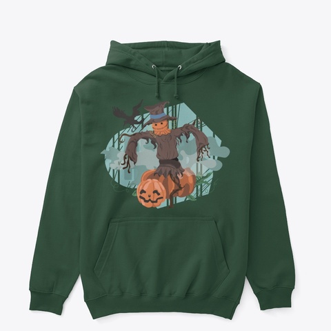 Halloween Design Forest Green T-Shirt Front