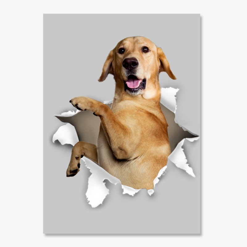 Labrador Retriever Torn Paper