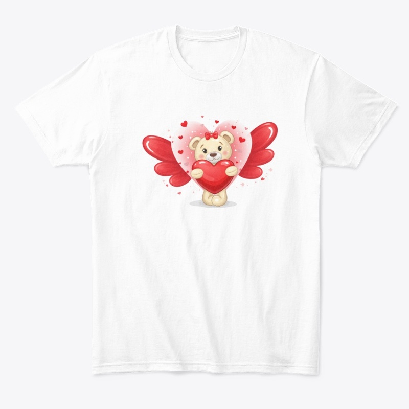 Cute Red Wing Teddy Bear Valentine Shirt